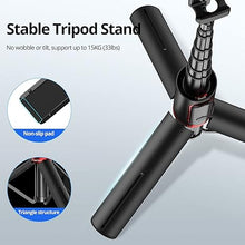 Load image into Gallery viewer, ATUMTEK Selfie Stick Tripod, Extendable 3 in 1 Aluminum Bluetooth Selfie Stick with Wireless Remote and Tripod Stand for iPhone 16/15/14/13/12/11 Pro Max/XS Max/XS/XR/X/8/7, Samsung Smartphones Red