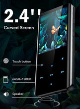 Load image into Gallery viewer, AGPTEK 64GB MP3 Player with Bluetooth 5.3, A19X 2.4" Curved Screen Portable Music Player with Speaker Lossless Sound with FM Radio, Voice Recorder, Supports up to 128GB, Black