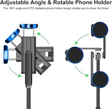 Load image into Gallery viewer, ATUMTEK Selfie Stick Tripod, Extendable 3 in 1 Aluminum Bluetooth Selfie Stick with Wireless Remote and Tripod Stand for iPhone 16/15/14/13/12/11 Pro Max/XS Max/XS/XR/X/8/7, Samsung Smartphones Blue