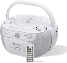Load image into Gallery viewer, Retekess TR621 CD and Cassette Player Combo, Portable Boombox AM FM Radio, Tape Recording, Stereo Sound with Remote Control, USB, Micro SD, for Family(White)