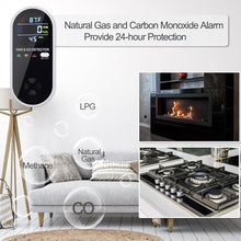 Load image into Gallery viewer, Plug in Combination Gas & Carbon Monoxide Detectors with Temperature and Humidity Display- Natural Gas Detectors & Carbon Monoxide Alarm for Home, Kitchen (2 Packs)