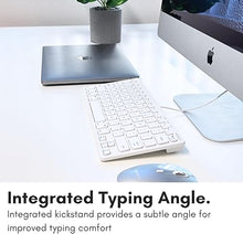 Load image into Gallery viewer, Macally USB Wired Keyboard for Mac and Windows PC - Plug and Play Apple Keyboard with 78 Scissor Switch Keys and 13 Shortcut Keys - Compact & Small Keyboard that Saves Spaces and Looks Great - White