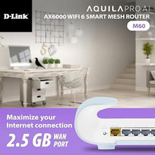 Load image into Gallery viewer, D-Link AX6000 WiFi 6 Mesh System 2-Pk | Contemporary Design | High-Performance | Feature Rich | AI Enabled | Parental Controls | Covers up to 5500+ sq. ft | Router (M60/2)