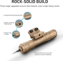 Load image into Gallery viewer, OLIGHT Odin S 1500 Lumens MLOK Rail Mounted Weaponlight Rechargeable Tactical Flashlight with Upgraded Remote Pressure Switch, 250 Meters Throw Distance, IPX8 Waterproof (Desert Tan)