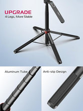 Load image into Gallery viewer, ULANZI MA09 Extendable Phone Tripod, 71" Selfie Stick Phone Vlog Tripod Stand Quadrapod with All in 1 Phone Clip, Travel Tripod Phone Holder w Rechargeable Remote for iPhone Sony Canon Action Camera