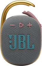Load image into Gallery viewer, JBL Clip 4 - Portable Mini Bluetooth Speaker, big audio and punchy bass, integrated carabiner, IP67 waterproof and dustproof, 10 hours of playtime, speaker for home, outdoor and travel (Grey)