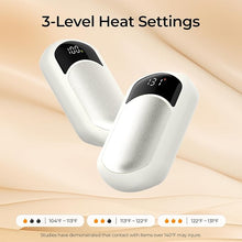 Load image into Gallery viewer, Hand Warmers Rechargeable - 2 Pack Portable Hot Hands Hand Warmers Fast Heating, LED Digital Display Electric Hand Warmers, Hand Warmer Gifts for Men Women, Golf, Camping, Hunting Accessorie Ivory
