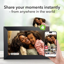 Load image into Gallery viewer, Frameo 10.1 Inches WiFi Digital Picture Frame, 1280 X 800 HD Electronic Photo Frames, IPS Touch Screen, 32GB Memory, Auto Rotate, Desk or Wall Mounted, Share Videos and Photos Anywhere