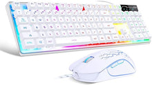 Load image into Gallery viewer, Gaming Keyboard and Mouse Combo, K1 RGB LED Backlit Keyboard with 104 Key for PC/Laptop(White)