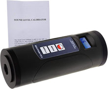 Load image into Gallery viewer, Digital Sound Level Meter Calibrator 94dB & 114dB for 1/2" and 1" inch Microphone, Professional Noise Decibel Calibration Tool Measurement Accuracy Check