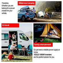 Load image into Gallery viewer, YSOLX 1000W Power Inverter 12v to 110v, DC to AC Converter with 3 AC Outlet, 1000 Watt Inverter for 12v Truck/Rv/Camping/Home/Emergency Power