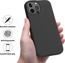 Load image into Gallery viewer, OTOFLY Compatible with iPhone 13 Pro Case, Liquid Silicone Slim Protective Shockproof Phone Case Cover with Anti-Scratch Microfiber Lining, 6.1 inch, Black