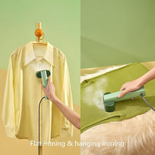 Load image into Gallery viewer, G6 2-in-1 Portable Steamer for Clothes and Iron for Clothes, Just 0.7lbs Lightly, 10 Minutes of Continuous Steam, 900W Light Steamer for travel and home (yellow)