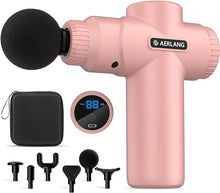 Load image into Gallery viewer, AERLANG Mini Massage Gun-Pink?Muscle Deep Tissue Massager Gun, Handheld Percussion Massager, Portable Quiet Massage Gun with Carry Case for Home Office Gym Christmas Gifts for Women Men Gifts for Dad