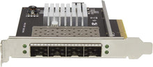 Load image into Gallery viewer, StarTech.com Quad Port 10G SFP+ Network Card - Intel XL710 Open SFP+ Converged Adapter - PCIe 10 Gigabit Ethernet Server NIC - 10GbE Fiber Optic LAN Card - Dell PowerEdge HPE ProLiant (PEX10GSFP4I)