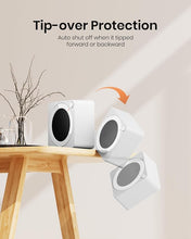 Load image into Gallery viewer, Gaiatop Mini Space Heater, Lightweight PTC Ceramic Fast Heating 500W Energy Efficient for Indoor Use, Overheating & 45° Tip-Over Protection, Portable Desk Electric Heaters for Office Home White