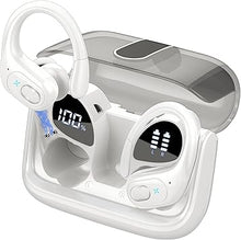 Load image into Gallery viewer, Wireless Earbuds 75hrs Bluetooth 5.3 Headphone Sport, 2024 Bluetooth Earbuds Stereo Deep Bass Over Ear Bud with Earhooks, ENC Noise Cancelling Mic, IPX7 Waterproof Earphone White
