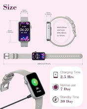 Load image into Gallery viewer, Smart Watches for Women Compatible with iPhone Android Phones, LYNN2 Women's Watch Fitness Tracker Watch Reloj para Mujer with Heart Rate Monitor Pedometer Sleep Tracker Waterproof Gray