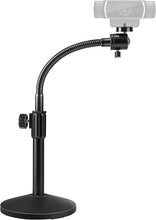 Load image into Gallery viewer, Puroma Webcam Stand Goose-Neck Mount Stand Upgraded Desktop Stand for Logitech Webcam C922 C930e C920S C920 C615 and Other Webcam with 1/4" Thread