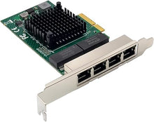 Load image into Gallery viewer, Quad-Port PCIe Gigabit Ethernet Server Adapter with NetXtreme® BCM5719 Chipset PCI Express 1000M Network LAN Card for Windows Server Linux Ubuntu VMware (BCM5719-4P)