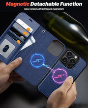 Load image into Gallery viewer, OCASE for iPhone 16 Pro Max Case Detachable Wallet Case with Card Holder, 2 in 1 Pu Leather Flip Folio with RFID Blocking Stand Wrist Strap Shockproof Phone Cover 6.9 Inch 2024, Blue