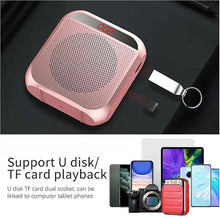 Load image into Gallery viewer, Portable Voice Amplifier for Teachers, 2200mAh Rechargeable Personal Amplifier Mic PA System Headset Microphone with Speaker for Teachers, Training, Meeting, Tour Guide, Yoga, Classroom (Black)