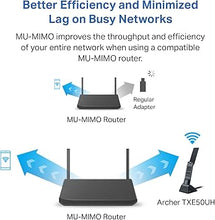 Load image into Gallery viewer, TP-Link WiFi 6E USB Adapter for Desktop PC - (Archer TXE50UH) AXE3000 Tri-Band Wireless Network Adapter, Ultra-Low Latency, MU-MIMO, OFDMA, Refined Security, WPA3, Supports Windows 11/10