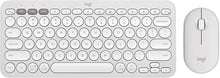 Load image into Gallery viewer, Logitech Pebble 2 Combo, Wireless Keyboard and Mouse, Quiet and Portable, Customizable, Logi Bolt, Bluetooth, Easy-Switch for Windows, macOS, iPadOS, Chrome - Tonal White