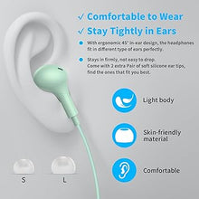 Load image into Gallery viewer, USB Headphones with Microphone for Laptop, 7.5ft Magnetic Wired Earbuds Noise Canceling in-Ear Earphones with Mute Volume Control Stereo Bass for PC Desktop Dell HP Acer Laptop Meetings,Teens,Green