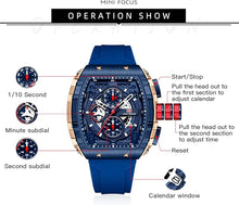 Load image into Gallery viewer, Mini Focus Men's Watch Fashion Sport Wrist Watches (Chronograph/Waterproof/Luminous/Calendar) Silicon Strap Quartz Watch for Men