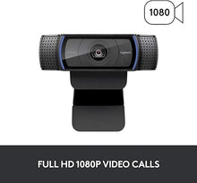 Load image into Gallery viewer, Logitech C920x HD Pro Webcam, Full HD 1080p/30fps Video Calling, Clear Stereo Audio, HD Light Correction, Works with Skype, Zoom, FaceTime, Hangouts, PC/Mac/Laptop/Macbook/Tablet - Black