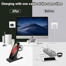 Load image into Gallery viewer, Wireless Charging Station for Wireless Charger Galaxy Watch 7/6/5 Pro/4/3 Active 2/1 Stand Galaxy S24 Ultra/S24/S23/S22/S21/S20/S10/Note 20/10/9/8 Galaxy Buds3/2 Pro/Live Multiple Devices