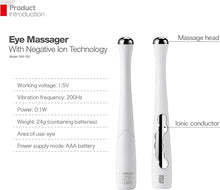 Load image into Gallery viewer, Lifetrons Beauté Eye Massager - with Negative Ion Technology EM-100-WH