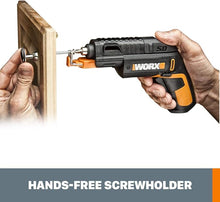 Load image into Gallery viewer, Worx 4V Electric Screwdriver, Rechargeable Cordless Power Screwdriver Set with 6 Bits, Screw Holder, Charger - WX255L