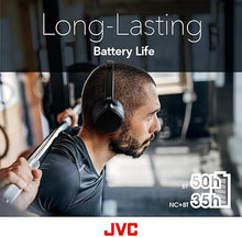 Load image into Gallery viewer, JVC Noise Cancelling Wireless Headphones, Bluetooth 5.3, Upt o 50 Hour Rechargeable Battery, Voice Assistant Compatible, Two-Way Foldable Design - HAS75NB (Black)