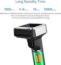Load image into Gallery viewer, Symcode 2D QR Bluetooth Barcode Scanner with Screen Display with Charging Base,3 in 1 Compatible with Bluetooth & 2.4GHz Wireless & Wired Connection with 1.8 inch TFT Color LCD Screen