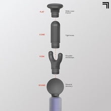 Load image into Gallery viewer, Sharper Image Powerboost Move, Deep Tissue Portable Percussion Massage Gun, Full Body, Back & Neck Muscle Massager with 4 Attachments - Handheld Rechargeable Electric Massage Gun for Athletes