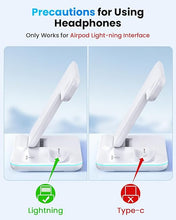 Load image into Gallery viewer, WAITIEE Wireless Charger 3 in 1, 15W Fast Charging Station for Apple Watch 10/9/8/Ultra 2/Ultra/SE/7/6/5/4/3/2, for AirPods 3/2/1/Pro for iPhone 16/15/14/13 /Plus/Pro/Pro Max/12/11(White)