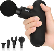 Load image into Gallery viewer, Mini Massage Gun, Powerful Fascial Gun Portable Deep Tissue Percussion Muscle Back Head Massager for Pain Relief with 4 Massage Heads High-Intensity Vibration Rechargeable Small Massage Gun