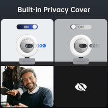 Load image into Gallery viewer, GUSGU G910 2K Quad HD Webcam for PC, with Microphone & Light & Privacy Cover, Web Camera for Desktop Computer/Laptop/MacBook, USB Streaming Camera