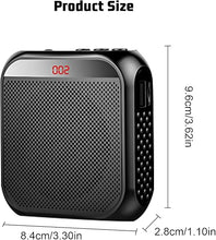 Load image into Gallery viewer, Portable Voice Amplifier for Teachers,Rechargeable Microphone for Teachers, Small Speaker Amplifier with Wired Microphone,Pa System for Outdoors, Teaching, Meeting, Presentation, etc(Black)
