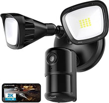 Load image into Gallery viewer, ieGeek Floodlight Camera Outdoor, 2K Wired Home Smart Security Cameras, 2.4G WiFi Flood Light Camera with Motion Sensor, Wiring 2600 Lumens Cam, Color Night Vision,Siren,2 Way Audio, Works with Alexa