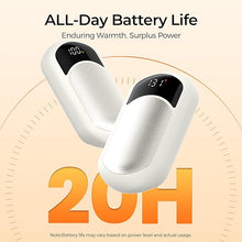Load image into Gallery viewer, Hand Warmers Rechargeable - 2 Pack Portable Hot Hands Hand Warmers Fast Heating, LED Digital Display Electric Hand Warmers, Hand Warmer Gifts for Men Women, Golf, Camping, Hunting Accessorie Ivory