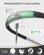 Load image into Gallery viewer, Vekkia LED Neck Reading Light Rechargeable, Book Light for Reading in Bed, 3 Colors & 5 Brightness Adjustable, Long Lasting. Great for Reading, Knitting, Camping & Repairing