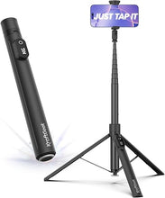 Load image into Gallery viewer, Automatic Tripod for iPhone, 66" Phone Tripod Selfie Stick for Cell Phone, Tripod Stand with Remote for Video Recording, Black