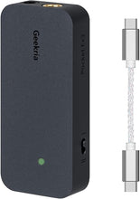 Load image into Gallery viewer, Geekria Pocket Box 3 USB-C Portable Headphone AMP, 4.4mm Balanced Output and 3.5mm Stereo Output, Mini Hi-Fi DAC Dual Chip CS43131, Support up to 384KHz/32bit