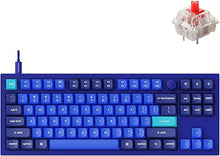 Load image into Gallery viewer, Keychron Q3 Wired Custom Mechanical Keyboard Knob Version, TKL Tenkeyless QMK/VIA Programmable Macro with Hot-swappable Gateron G Pro Red Switch Double Gasket Compatible with Mac Windows Linux (Blue)