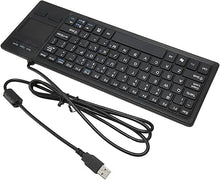 Load image into Gallery viewer, Ultra Slim Keyboard with Touchpad Wired Mini Compact Touch Keyboard with Extra HUB Port, USB Compact Portable Keyboard for Professional or Industrial Use for Computer Laptop