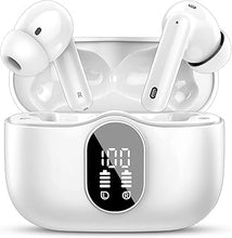 Load image into Gallery viewer, Wireless Earbuds Bluetooth 5.3 Headphones Bass Stereo Ear Buds with Noise Cancelling Mic LED Display in Ear Earphones IP7 Waterproof 36H Playtime for Laptop Pad Phones Sports Workout White