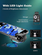 Load image into Gallery viewer, Phone Microscope with CPL Lens/LED Light, Nano Zoom 200X Pocket Microscope Camera Attachment with Universal Clip for Most iPhone/Andriod Phone - The Best Gift to Enjoy Microworld for Kids and Adults